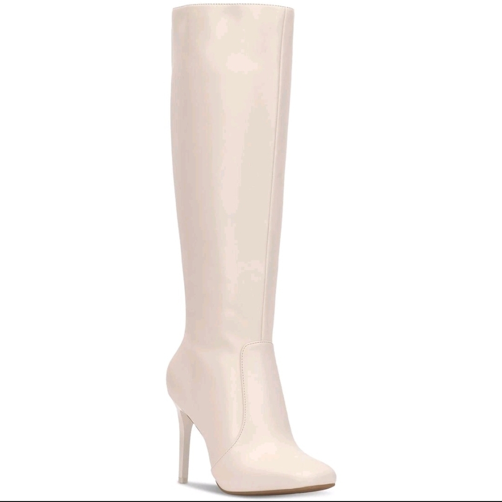INC International Concepts Videl Cream Heeled Boots